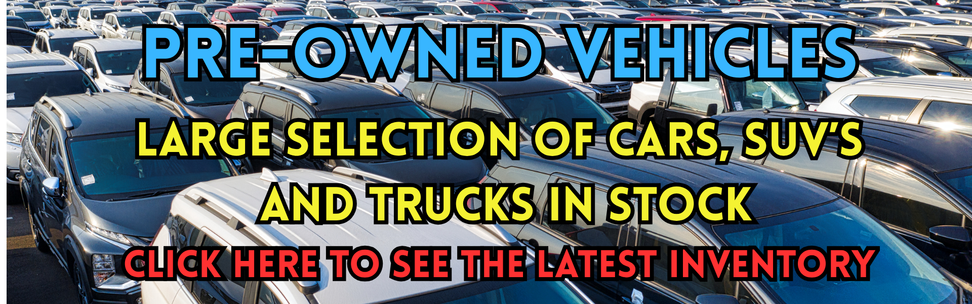 Pre owned vehicles banner Jan. 2026